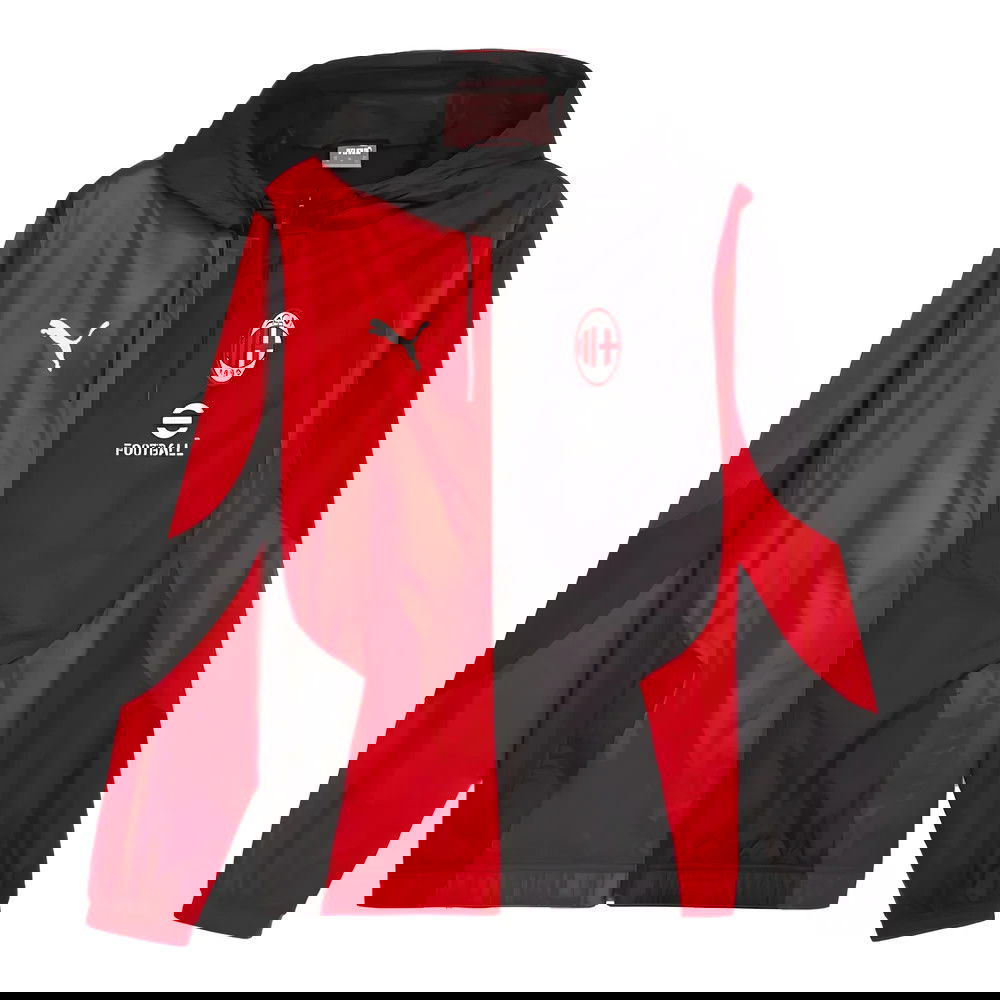 2023-2024 AC Milan Prematch Woven Jacket (Black)