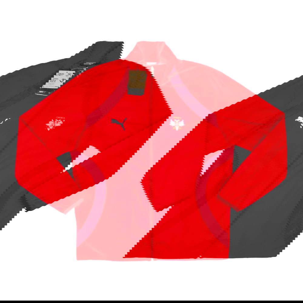 2024-2025 Serbia Pre-Match Woven Jacket (Dark Cherry)