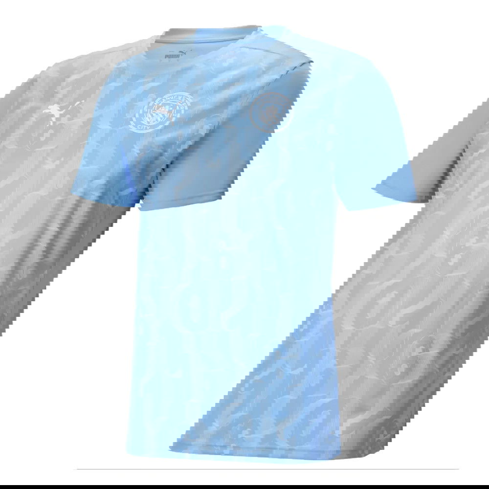 2024-2025 Man City Prematch SS Shirt (Light Blue)