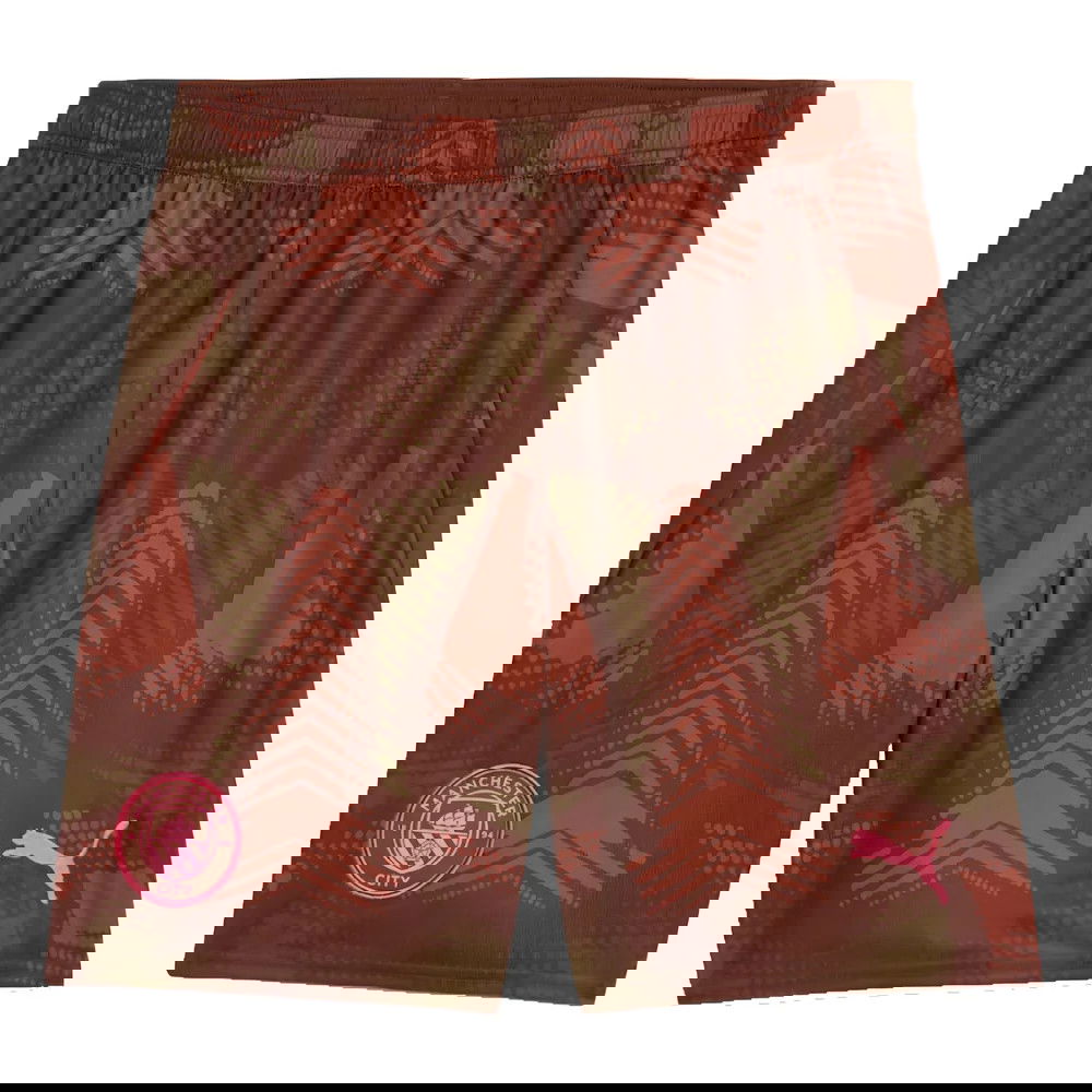 2024-2025 Man City Third Goalkeeper Shorts (Espresso Brown) - Kids