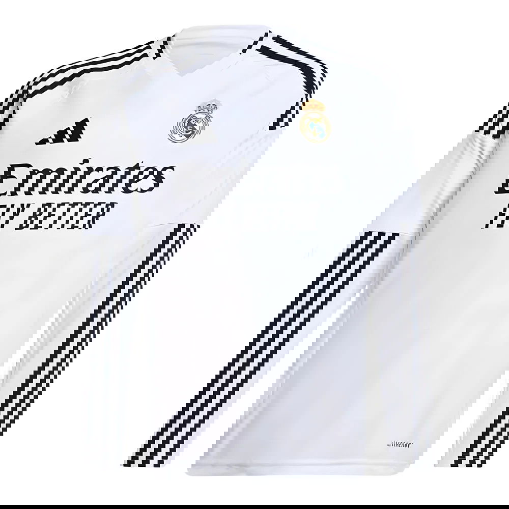 2024-2025 Real Madrid Long Sleeve Home Shirt (Kids)
