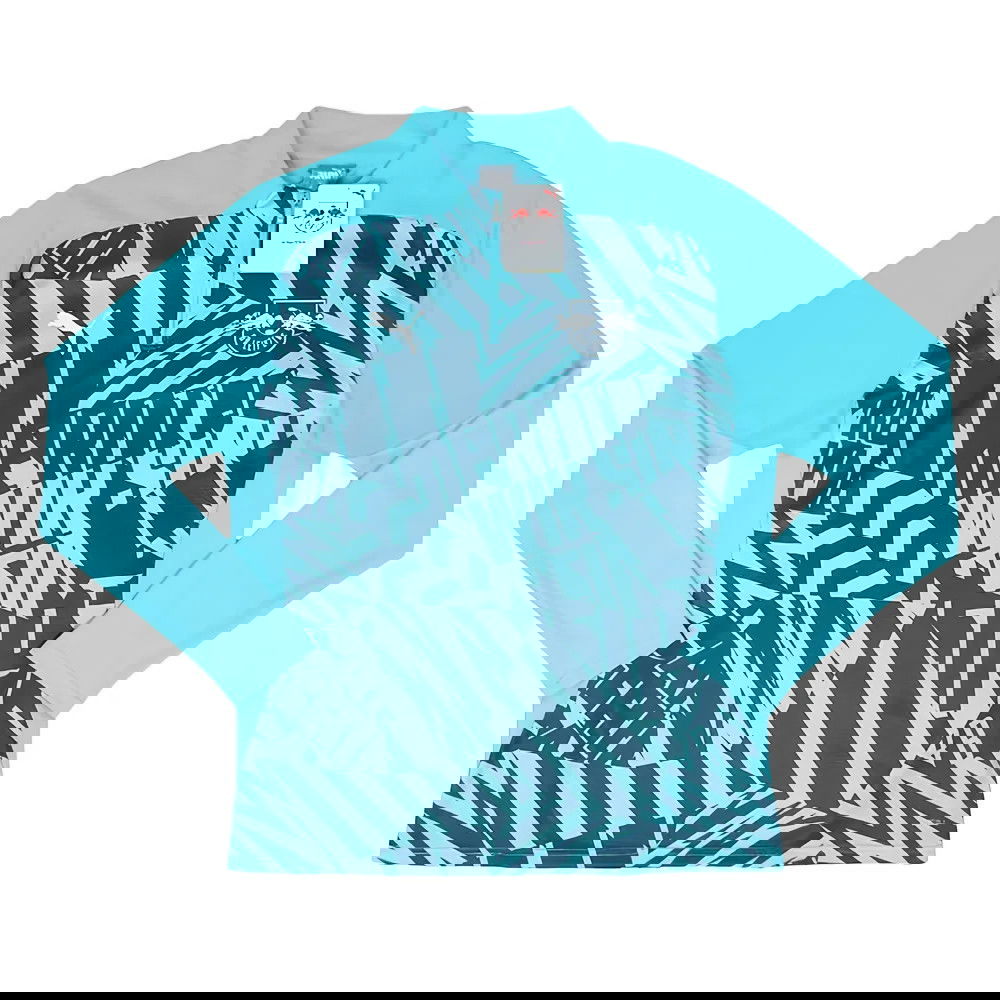 2024-2025 Red Bull Leipzig Pre-Match 1/4 Zip Top (Aqua)