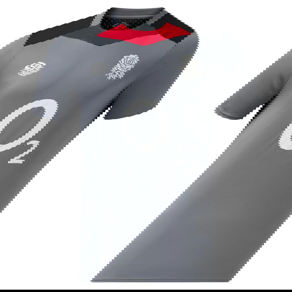 2024-2025 England Rugby Gym Tee O2 (Grey)