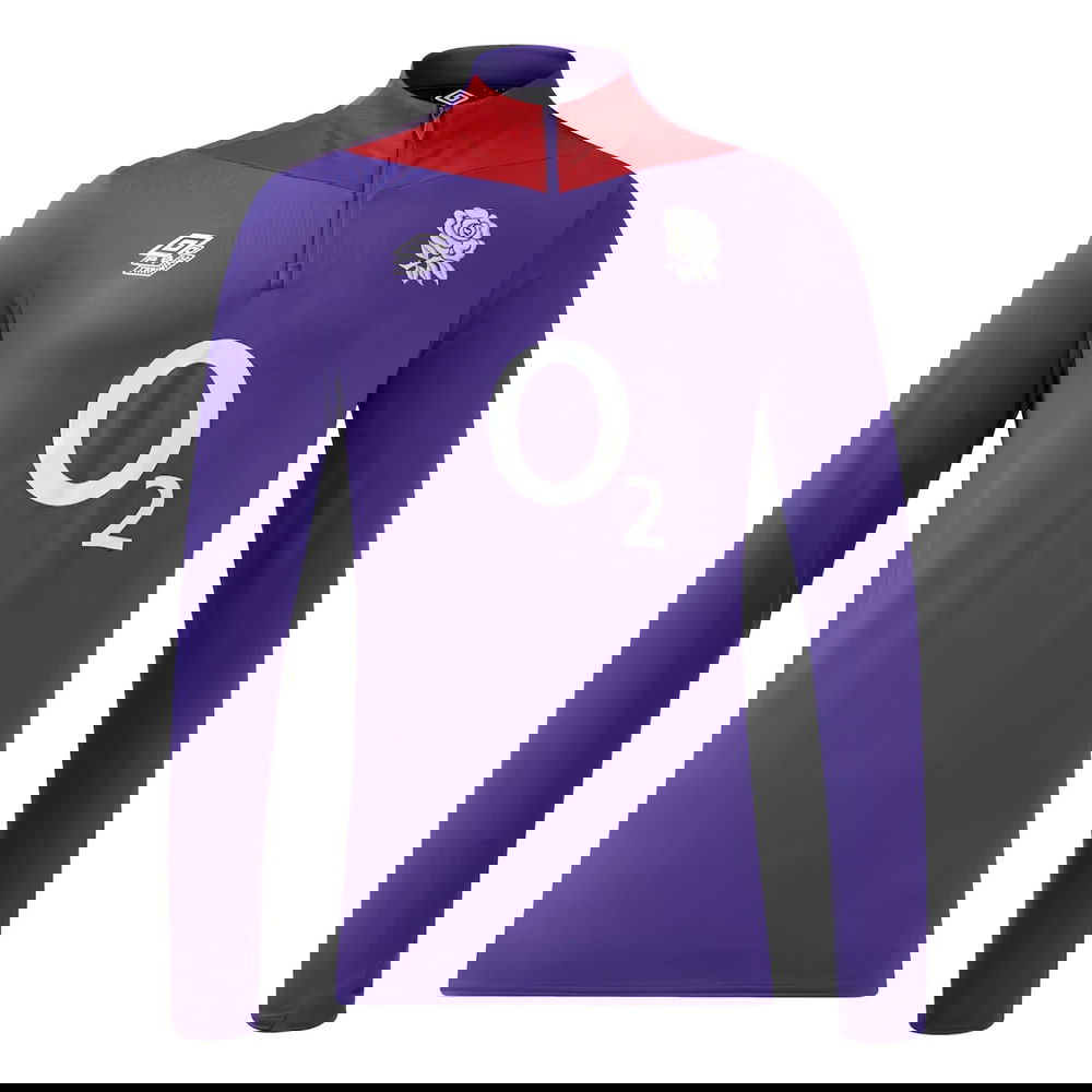 2024-2025 England Rugby Mid Layer Top O2 (Violet)