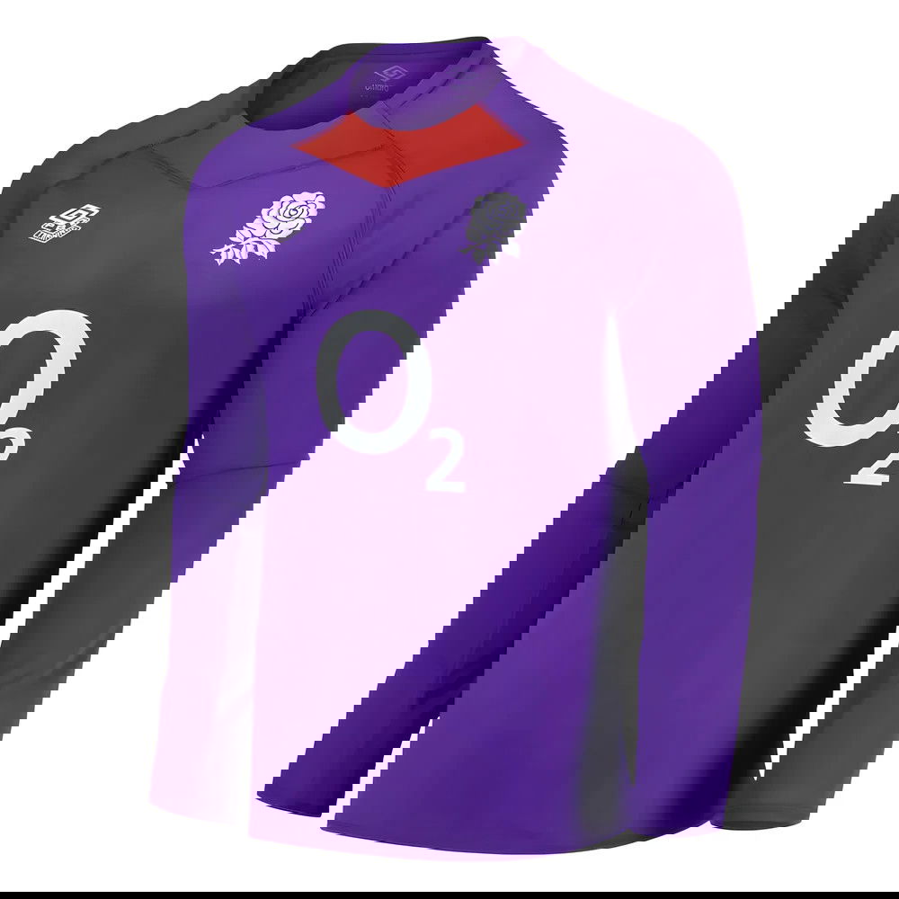 2024-2025 England Rugby Relaxed LS Training Jersey O2 (Violet)
