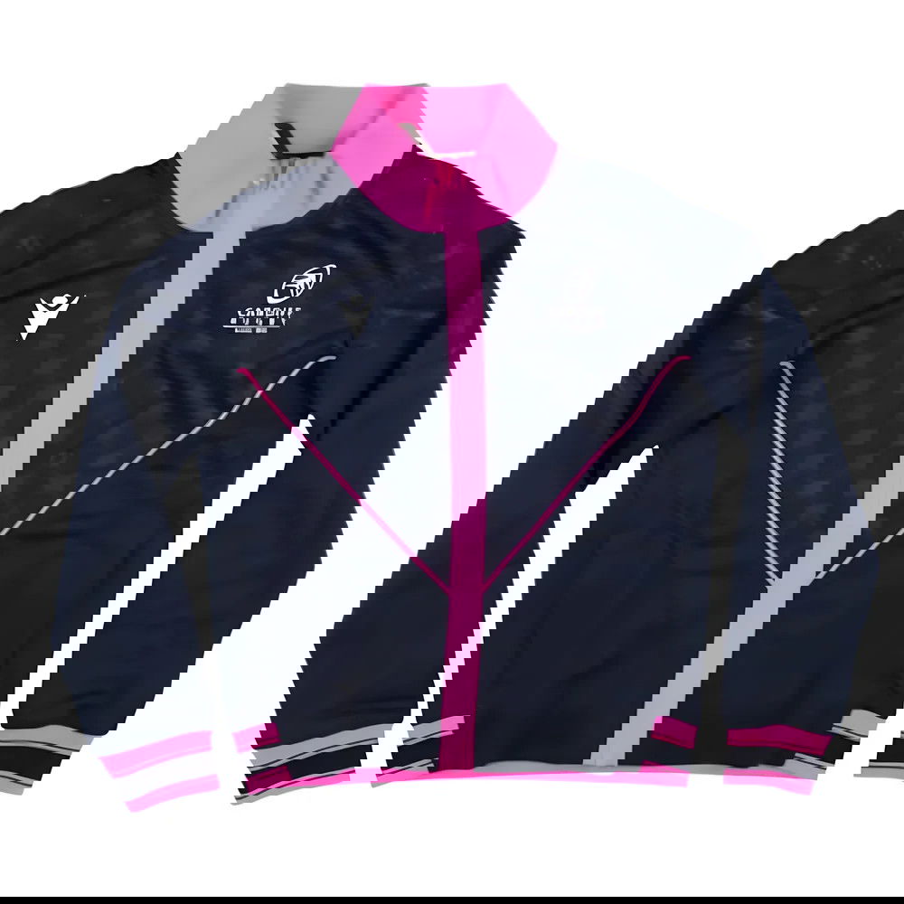 2024-2025 Cardiff Blues Warm Up Anthem Jacket (Navy) - Kids