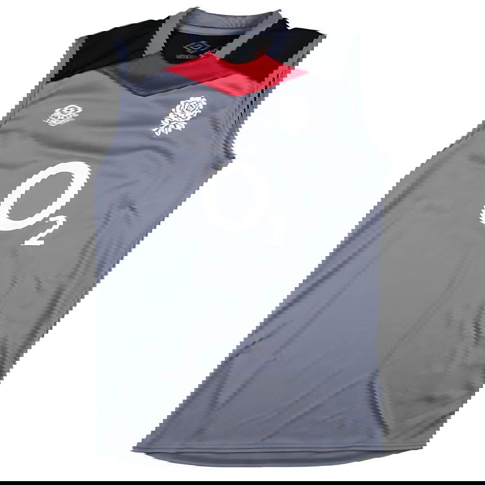 2024-2025 England Rugby Sleeveless Jersey O2 (Grey) - Kids