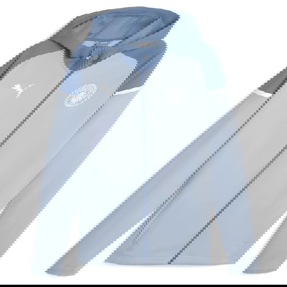 2023-2024 Man City Casuals Hooded Jacket (Blue Wash)