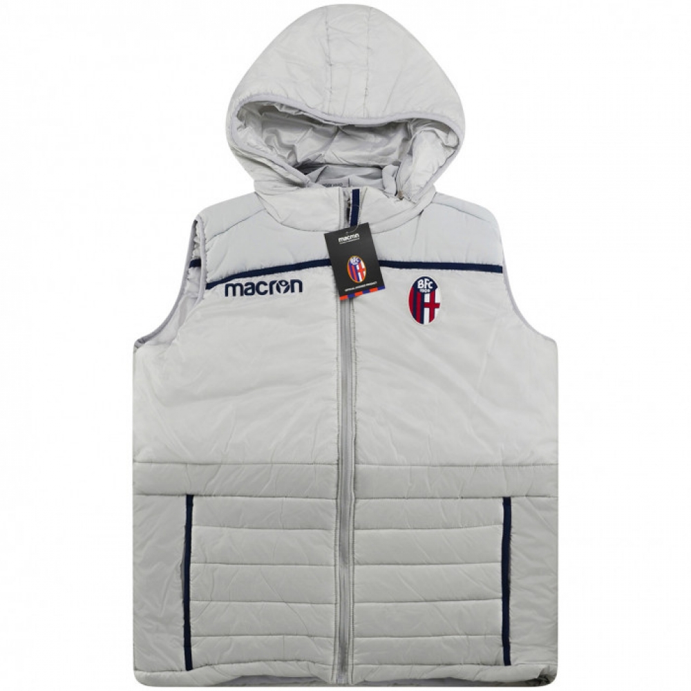 2018-2019 Bologna Macron Padded Gilet (Grey)