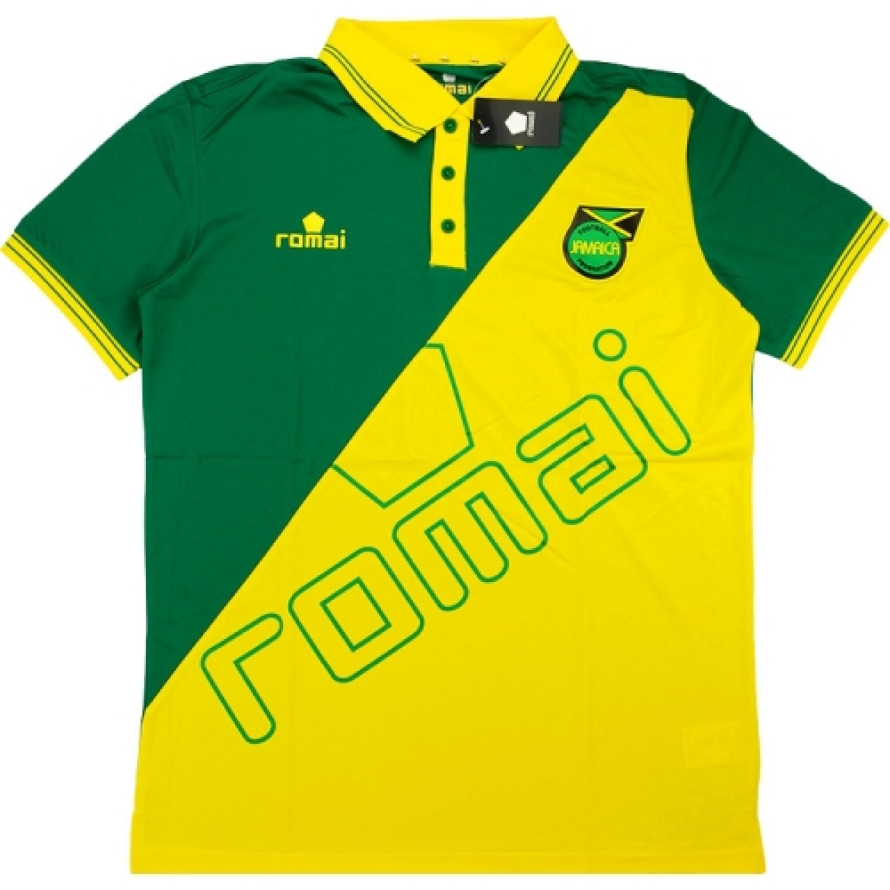 2015-16 Jamaica Romai Polo Shirt (Green-Yellow)