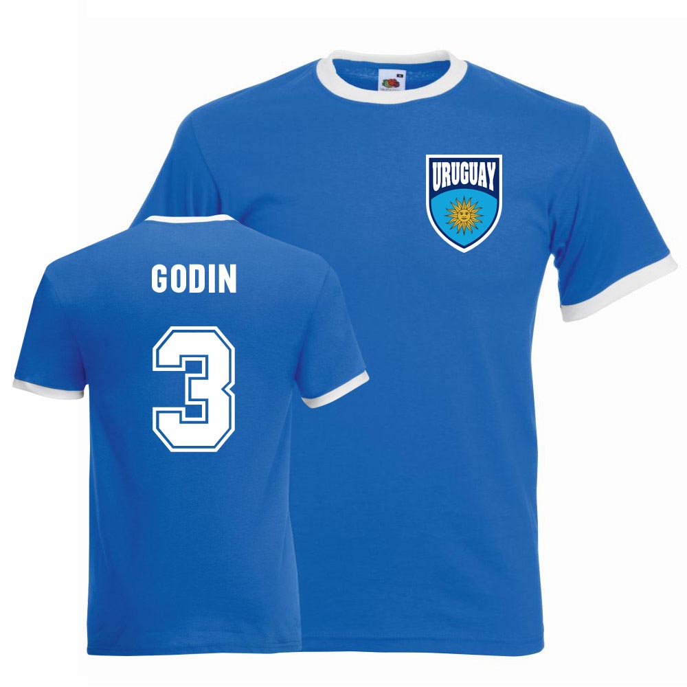 Diego Godin Uruguay Ringer Tee (blue)