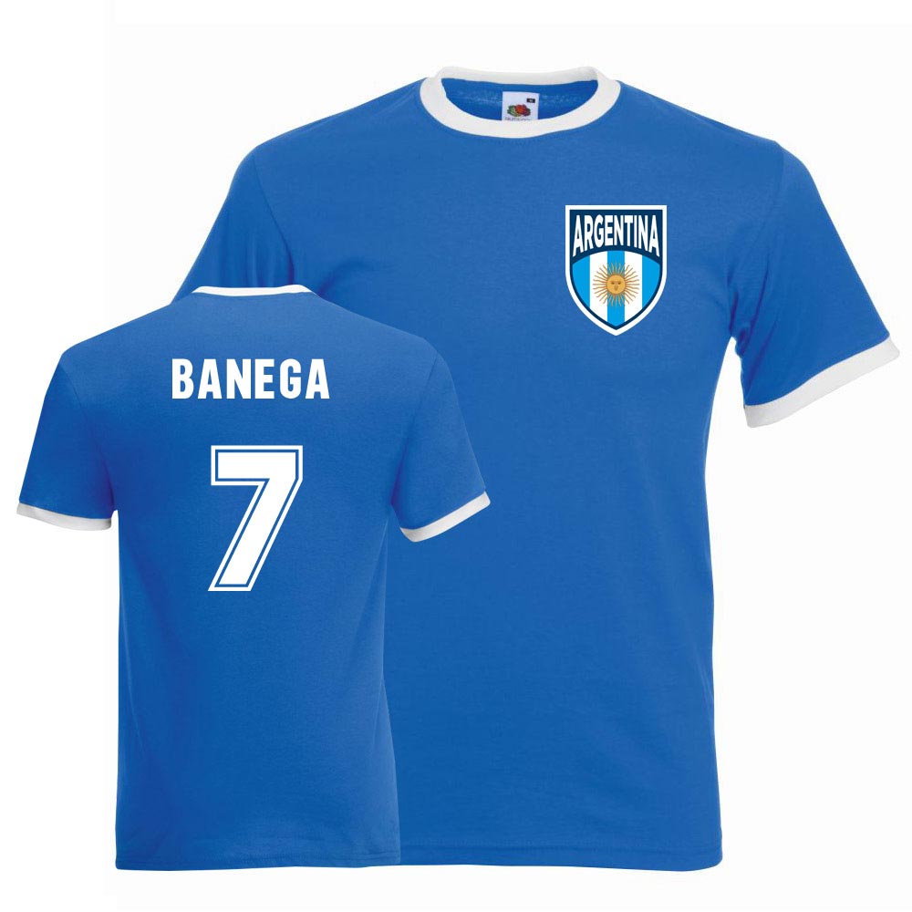 Ever Banega Argentina Ringer Tee (blue)