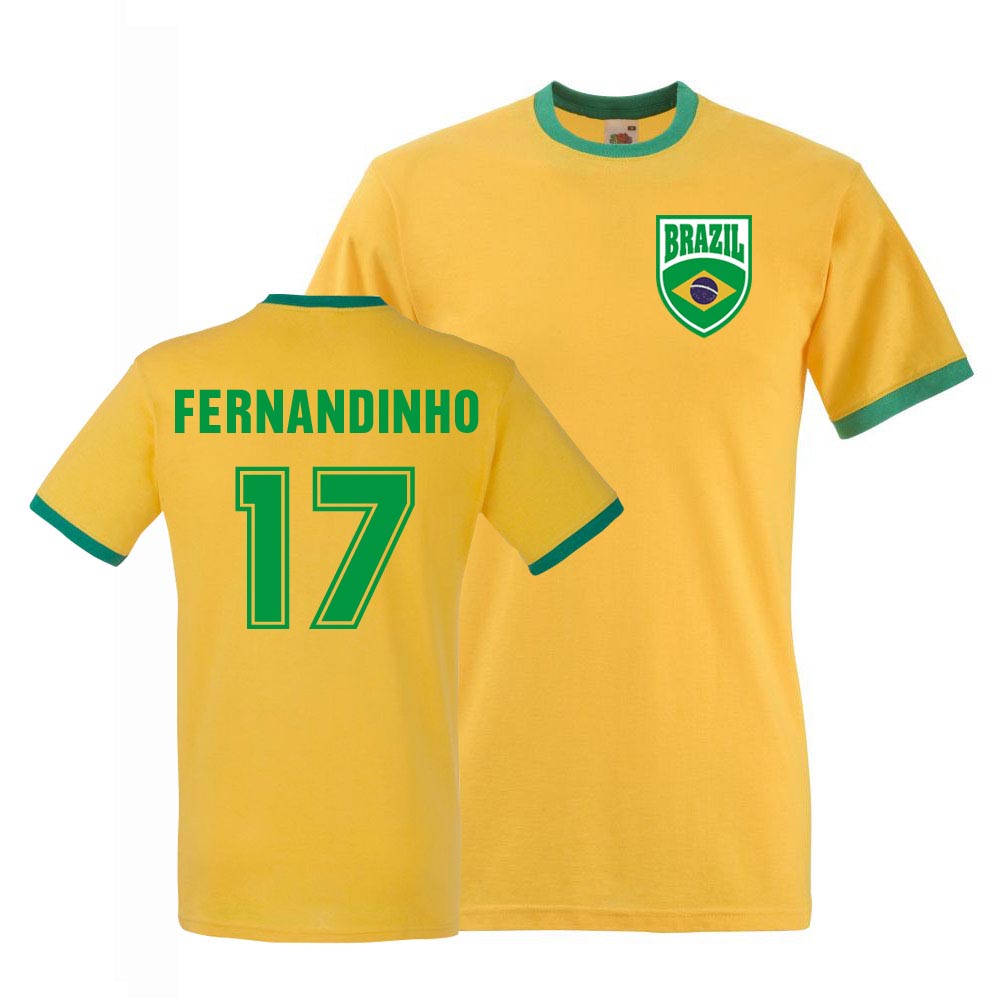 Fernandinho Brazil Ringer Tee (yellow)