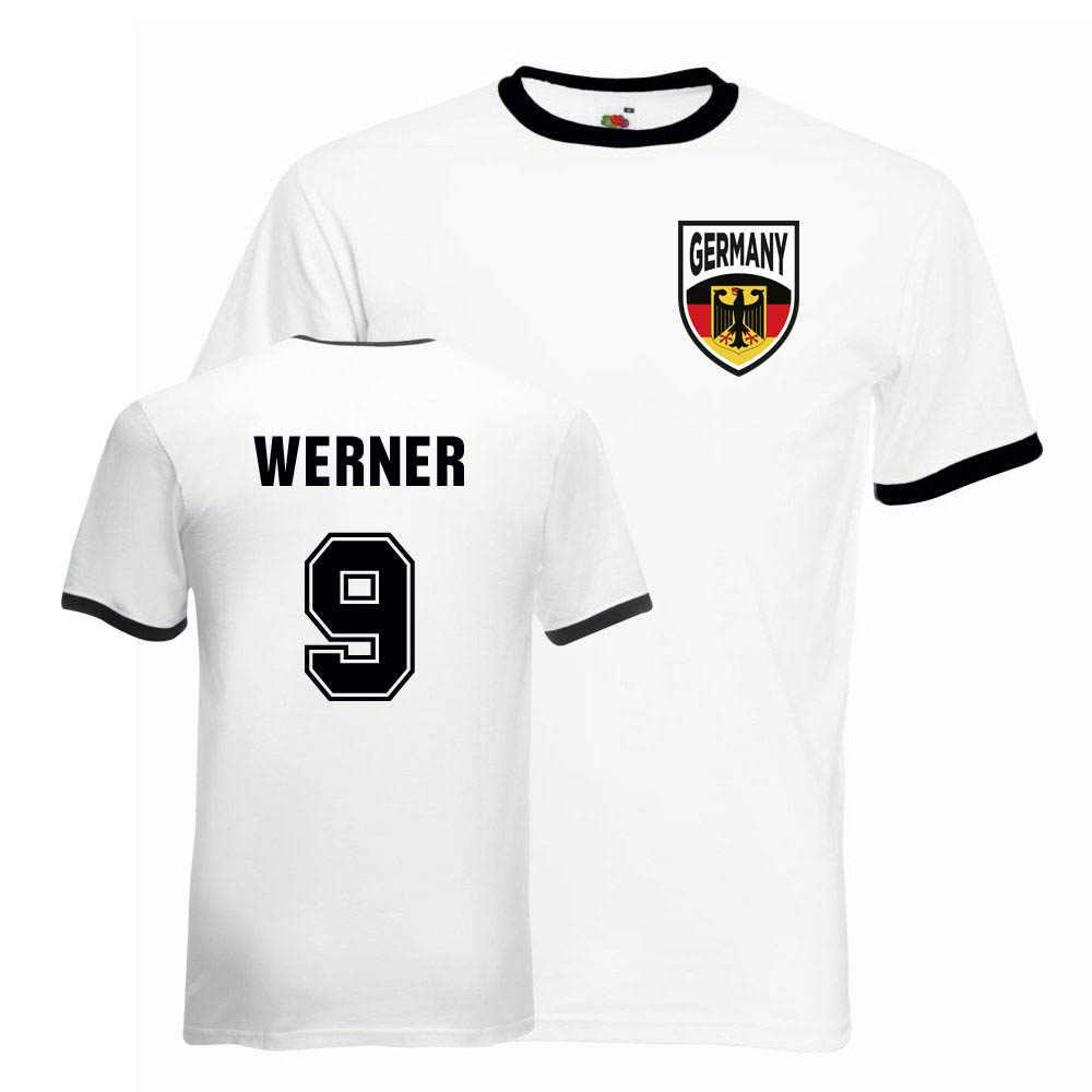 Timo Werner Germany Ringer Tee (white-black)