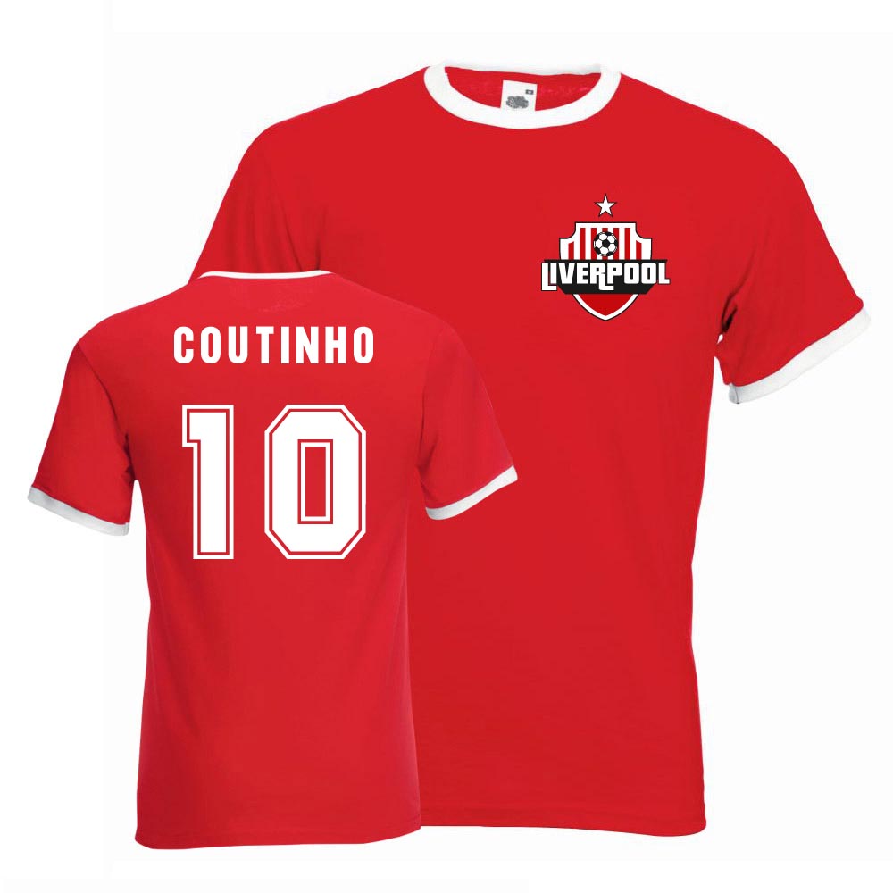 Philipe Coutinho Liverpool Ringer Tee (red)