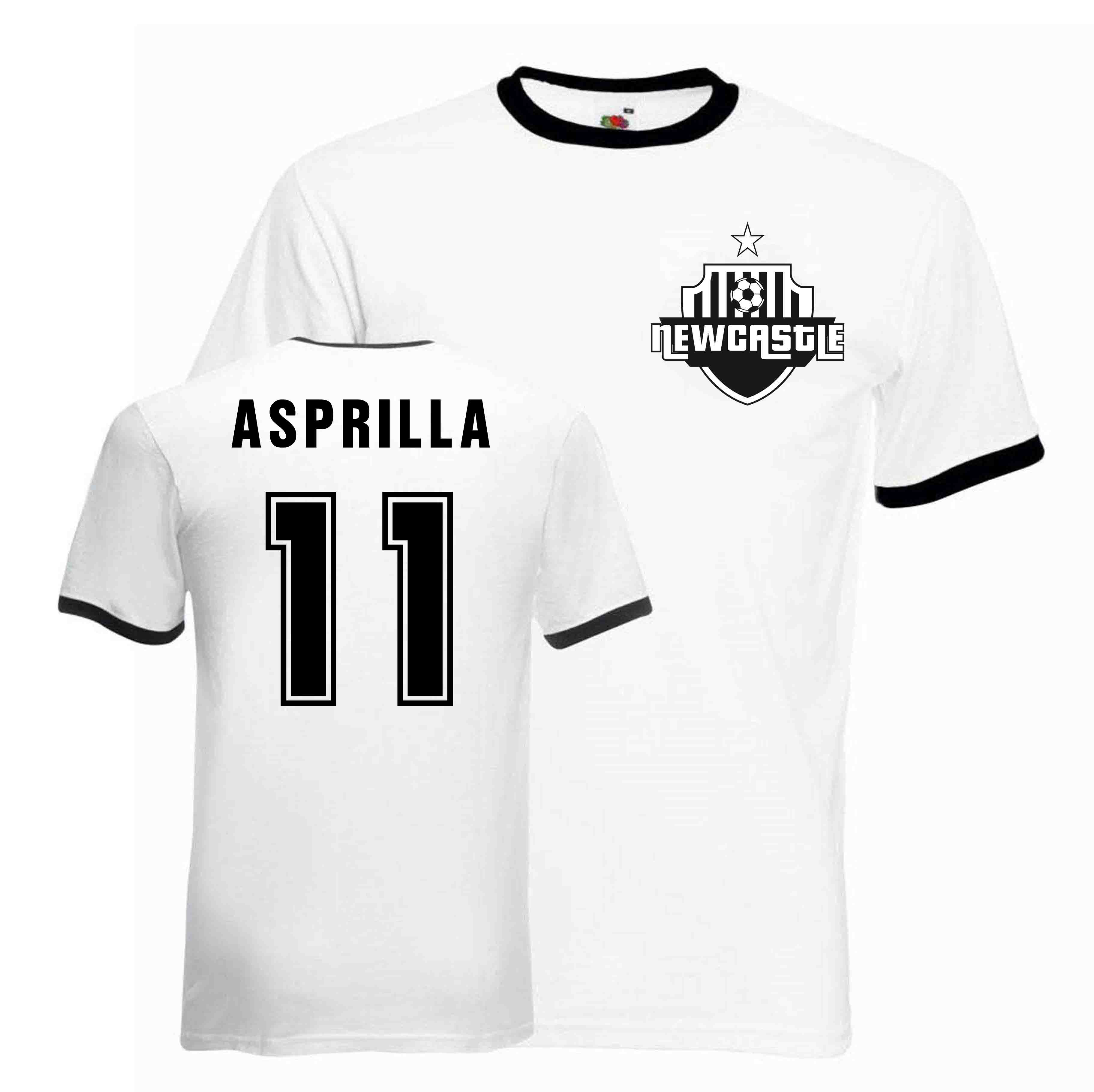 Faustino Asprilla Newcastle Ringer Tee (black)