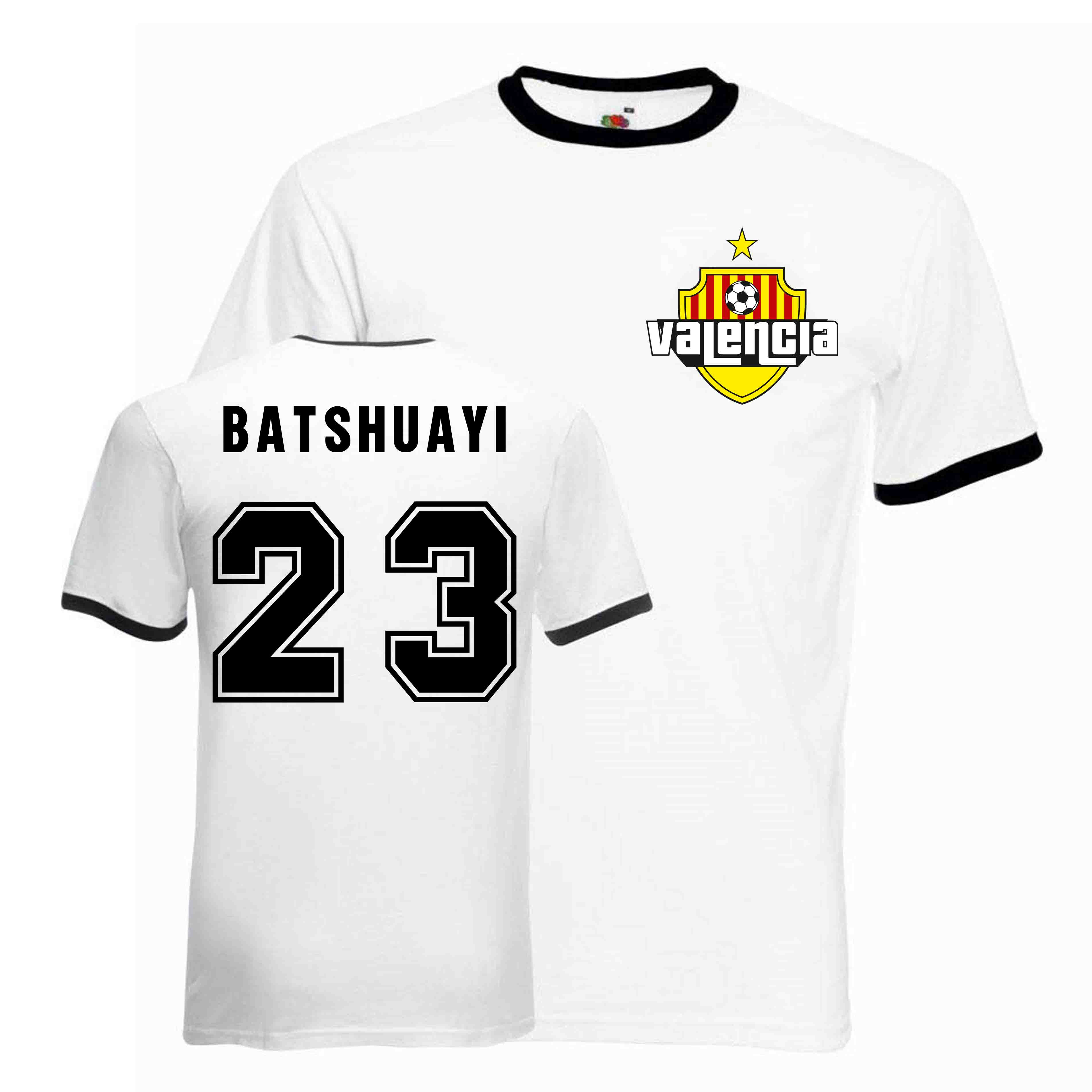 Michy Batshuayi Valencia Ringer Tee (white-black)