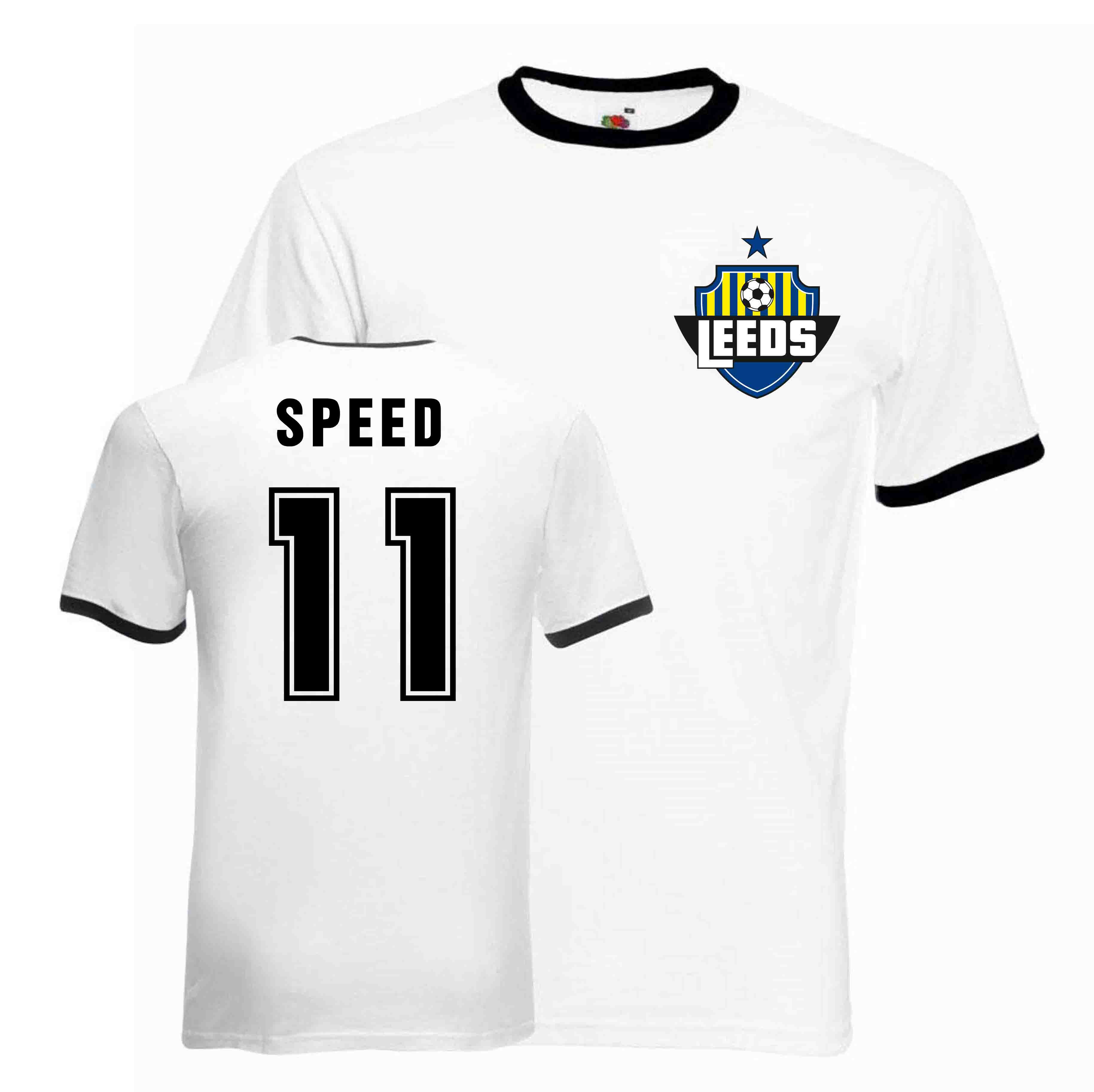 Gary Speed Leeds Ringer Tee (white-black)