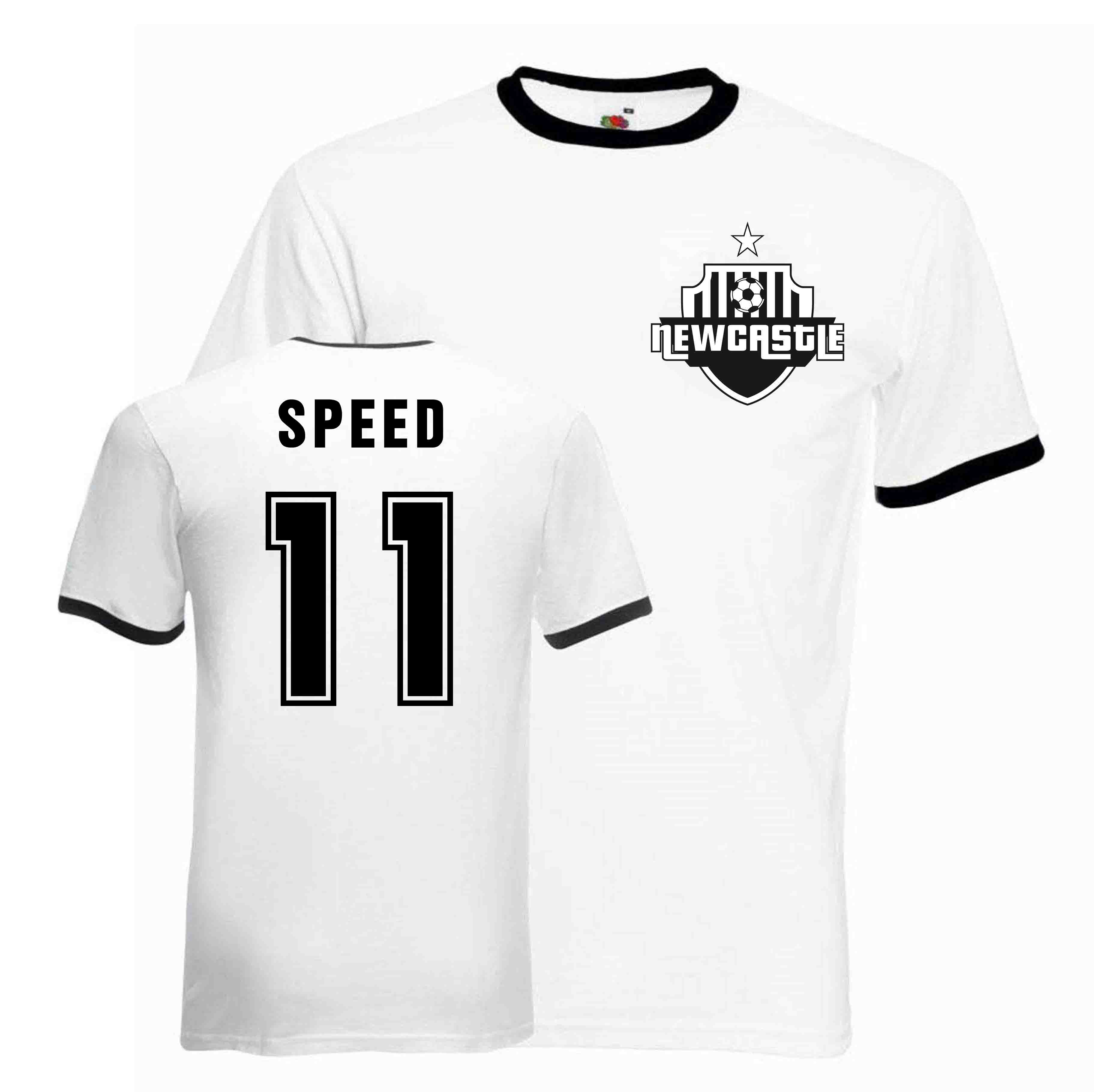 Gary Speed Newcastle Ringer Tee (white-black)