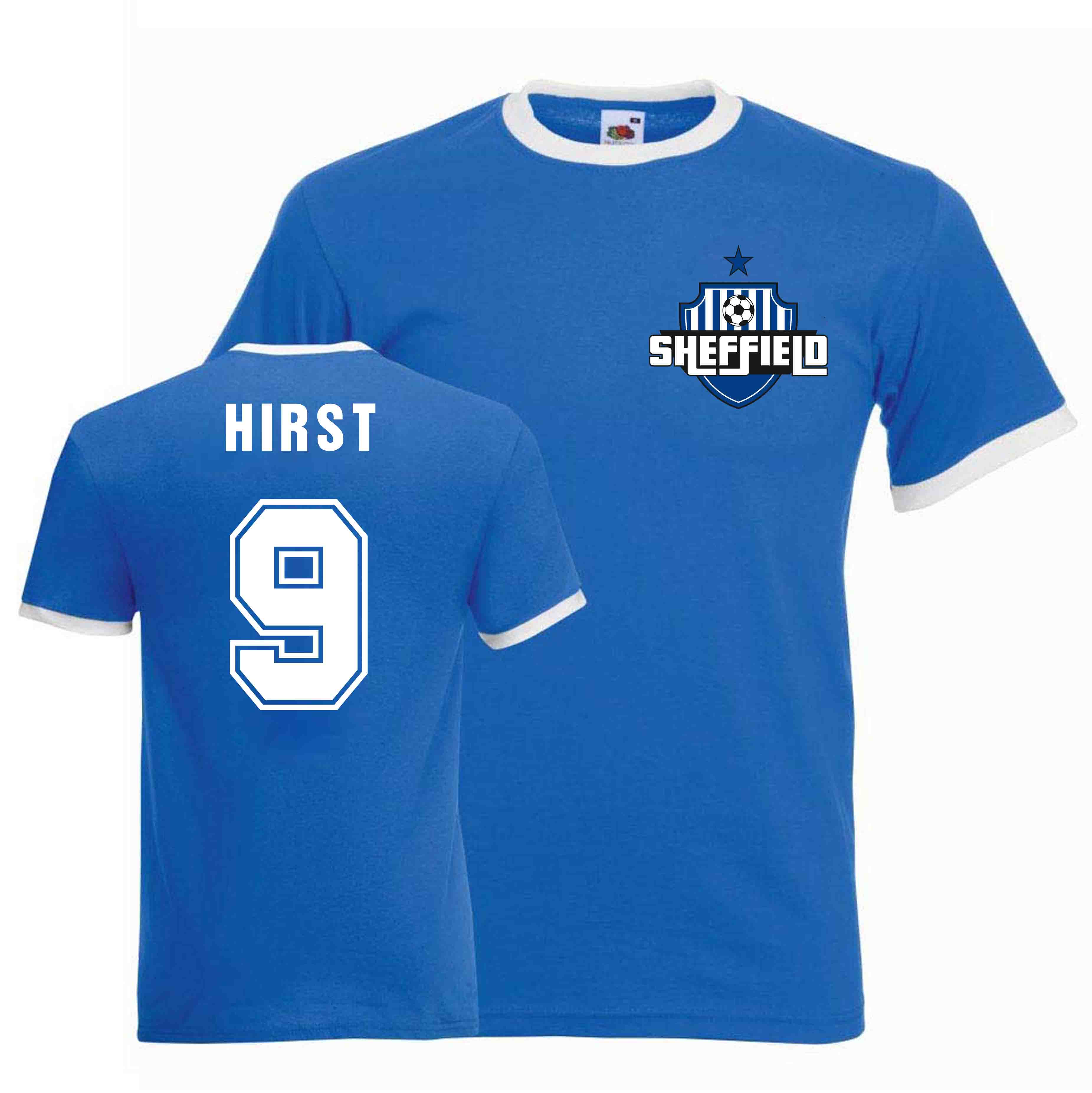 David Hirst Sheffield Wednesday Ringer Tee (blue)