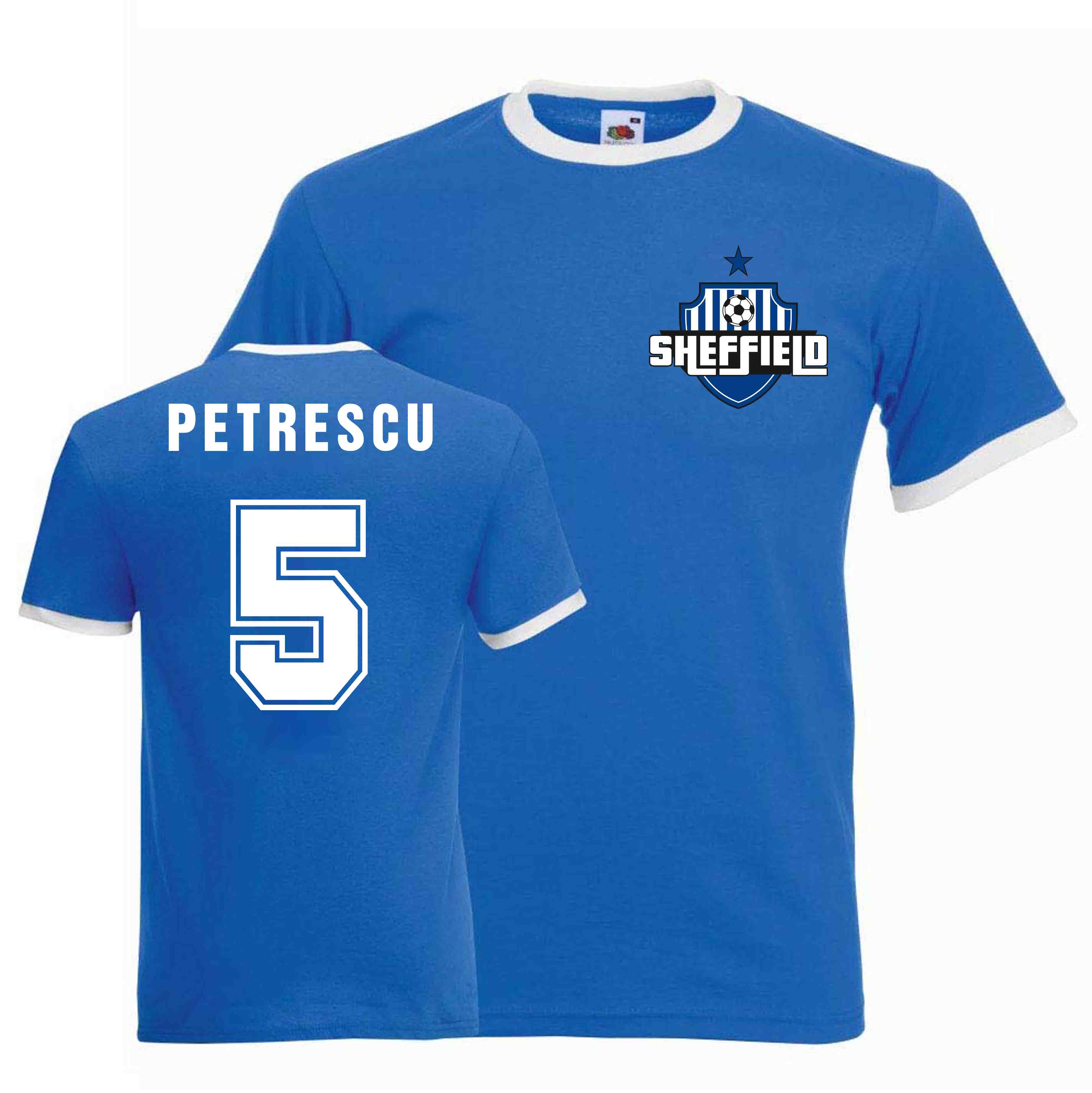 Dan Petrescu Sheffield Wednesday Ringer Tee (blue)