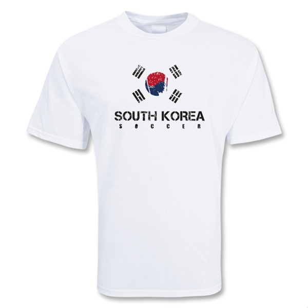 La Corée du Sud Rétro Football T-shirt S Korean Stick Man 2018 World Soccer T Shirt