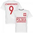 Poland Lewandowski 9 Team T-Shirt - White