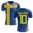 2024-2025 Sweden Flag Concept Football Shirt (Your Name) -Kids