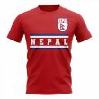 Nepal Core Football Country T-Shirt (Red)