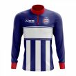 Cuba Concept Football Half Zip Midlayer Top (Blue-White)