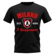 Ac Milan Established Football T-Shirt (Black)