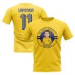 Henrik Larsson Sweden Illustration T-Shirt (Yellow)