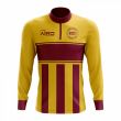 Sri Lanka Concept Football Half Zip Midlayer Top (Yellow-Red)