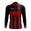 Angola Concept Football Half Zip Midlayer Top (Black-Red)