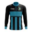 Bahamas Concept Football Half Zip Midlayer Top (Black-Blue)
