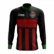 Kenya Concept Football Half Zip Midlayer Top (Black-Red)