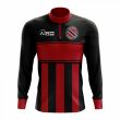 Trinidad and Tobago Concept Football Half Zip Midlayer Top (Black-Red)