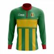 Guinea Concept Football Half Zip Midlayer Top (Green-Yellow)