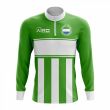 Sierra Leone Concept Football Half Zip Midlayer Top (Green-White)