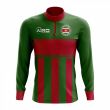 Suriname Concept Football Half Zip Midlayer Top (Green-Red)