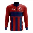 Bermuda Concept Football Half Zip Midlayer Top (Red-Blue)