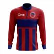 Liechtenstein Concept Football Half Zip Midlayer Top (Red-Blue)