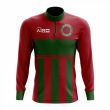 Morocco Concept Football Half Zip Midlayer Top (Red-Green)