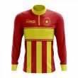 Vietnam Concept Football Half Zip Midlayer Top (Red-Yellow)