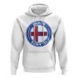 Faroe Islands Football Badge Hoodie (White)