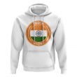 India Football Badge Hoodie (White)