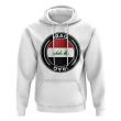 Iraq Football Badge Hoodie (White)