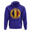 Romania Football Badge Hoodie (Royal)