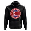 North Korea Football Badge Hoodie (Black)