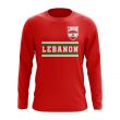 Lebanon Core Football Country Long Sleeve T-Shirt (Red)